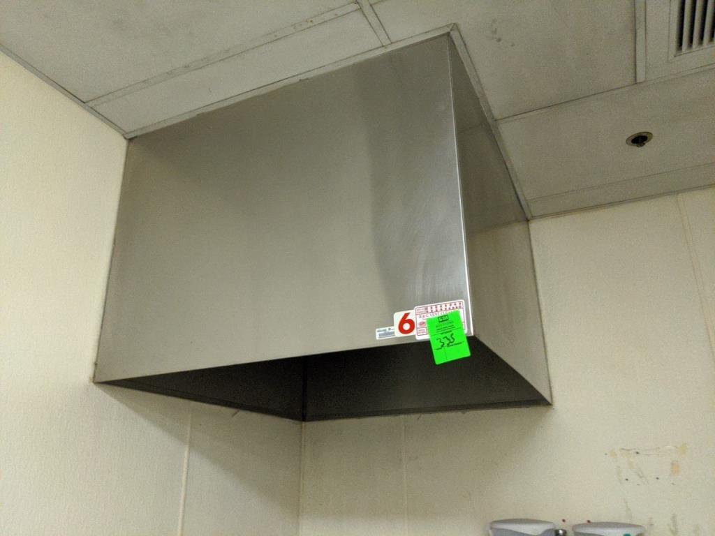 49" x 44" steam hood (rooftop fan not included)