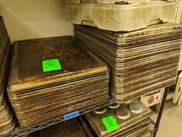 26" x 18" sheet pans and 1 muffin tray