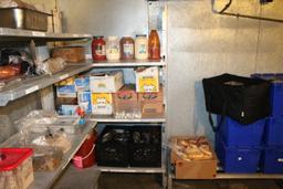 Racks Inside Of Walk-In Cooler