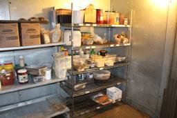 Racks Inside Of Walk-In Cooler
