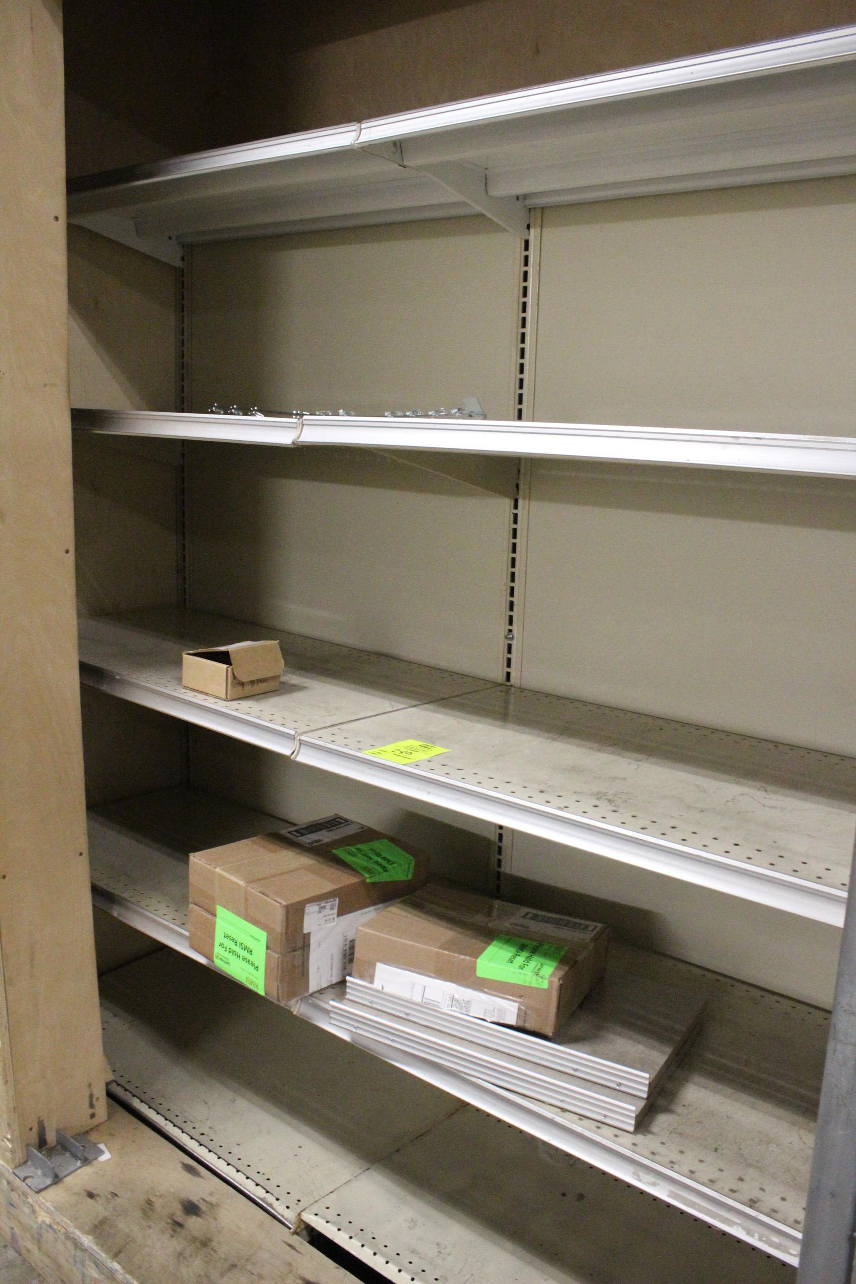 12' Of Madix Wall Shelving W/ Fence On Track