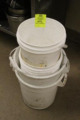 Group Of Plastic Buckets