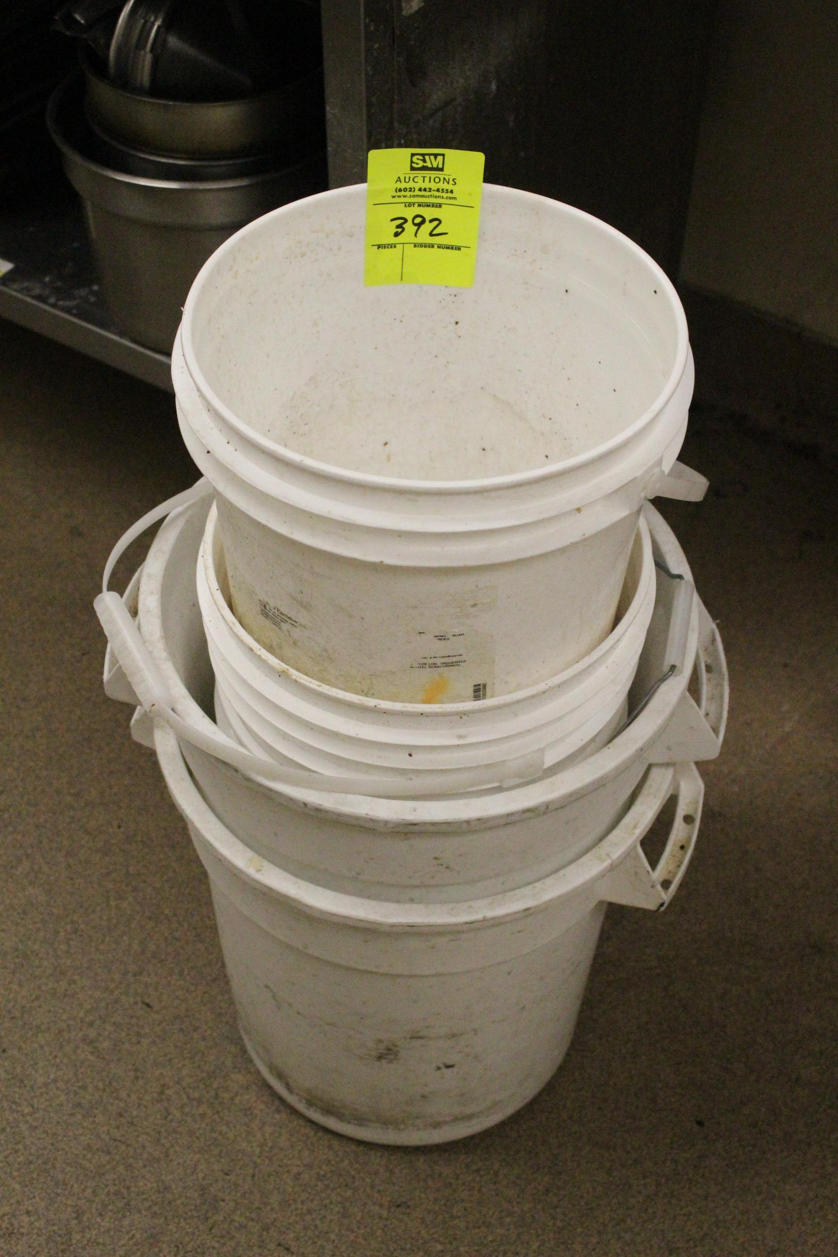 Group Of Plastic Buckets