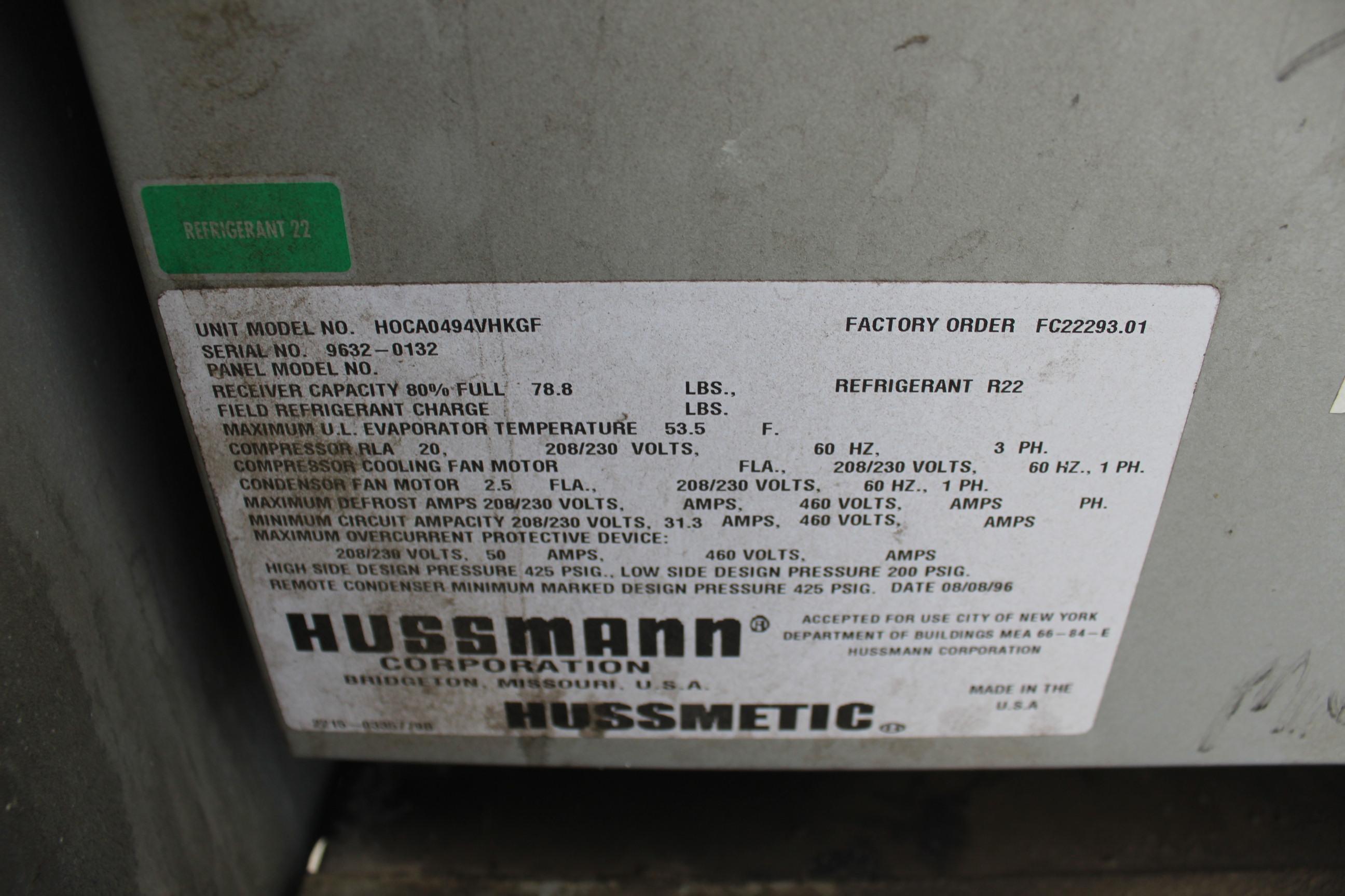 Hussmann Rooftop Condensing Unit W/ Copeland Compressor