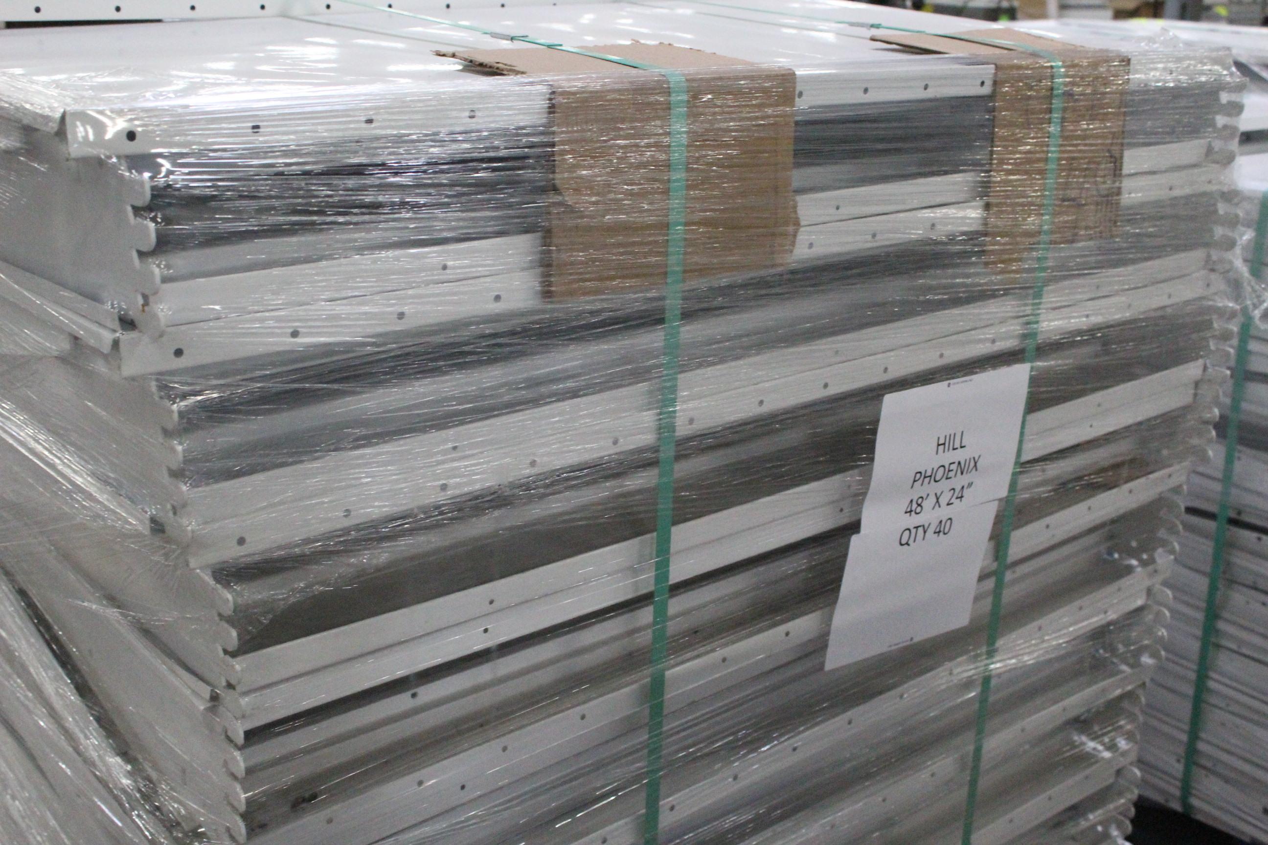 Pallet Of 48x24" Hill Phoenix Case Shelves