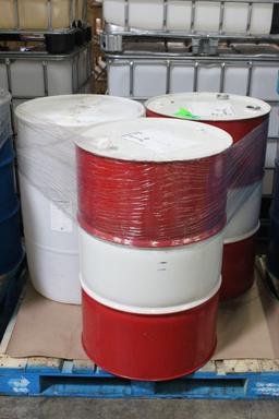 Pallets Of Assorted Steel And Plastic Drums