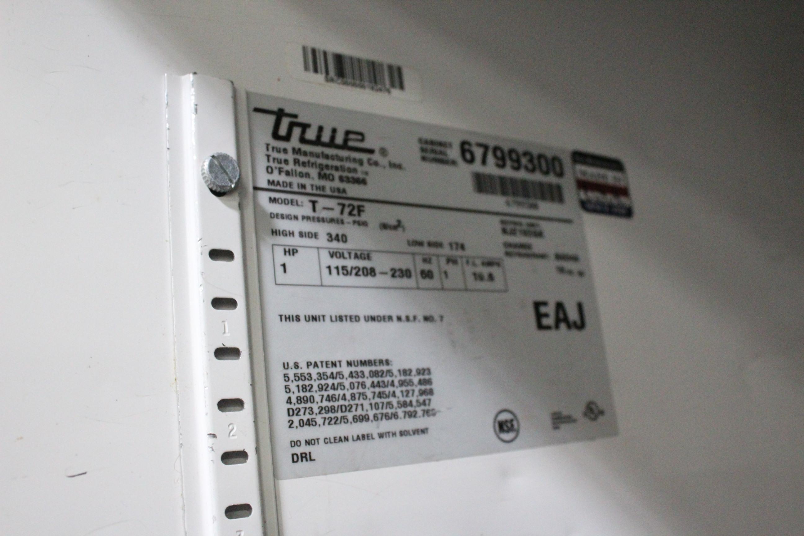 True T-72F Three Door Stainless Freezer
