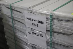 Pallet Of 48x16" Hill Phoenix Case Shelves