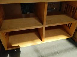 Wood 4 compartment shelf