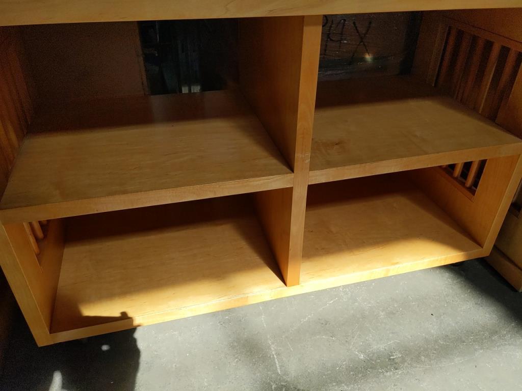 Wood 4 compartment shelf