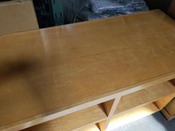 Wood 4 compartment shelf