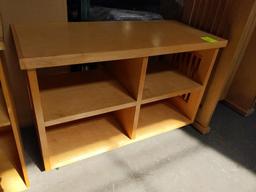 Wood 4 compartment shelf