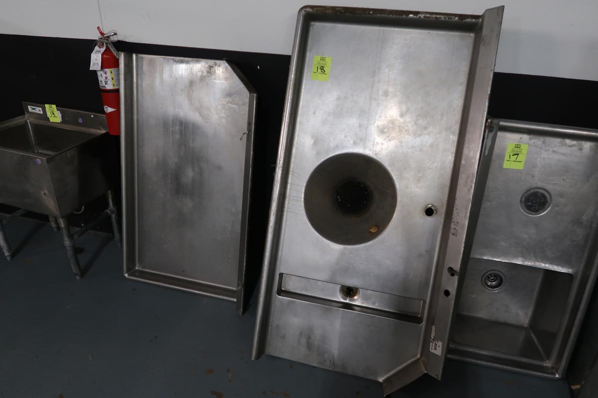 pre- & post- dishwasher sink w/ garbage disposal hole
