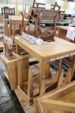 Pallets Of Assorted Wooden Tables