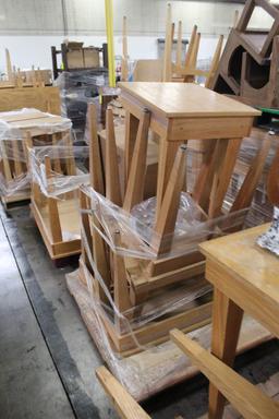 Pallets Of Assorted Wooden Tables