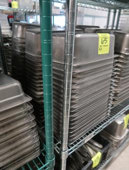 stainless pans, 1/3 size x 4"d
