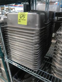 stainless pans, 1/3 size x 4"d