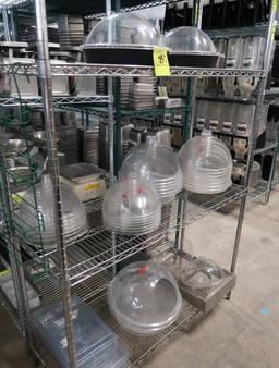 sample containers, everything on rack