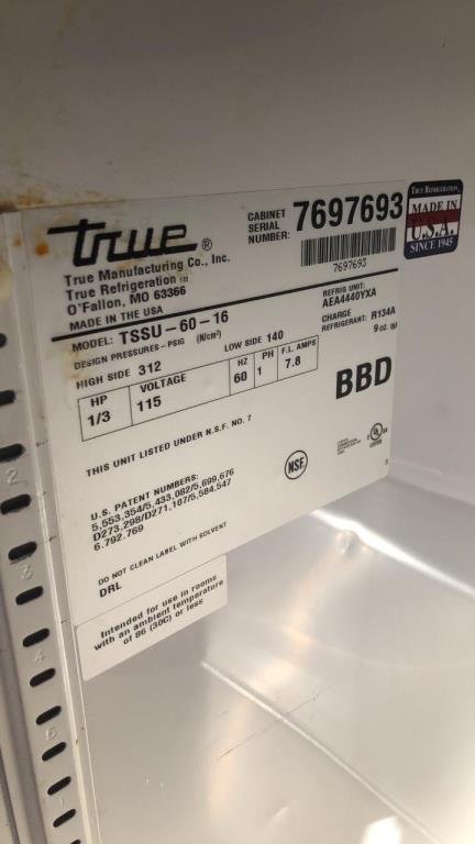 True 5’ Sandwich Prep Table