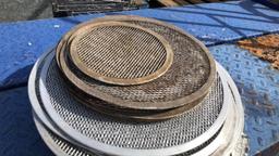 Group Of Assorted Sized Perforated Pizza Pans