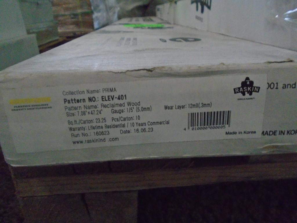 Pallet Of Raskin Floating Resilient Gravity Grip Flooring (Itasca)