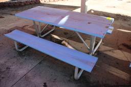 72" x 57" x 30" Metal Picnic Table