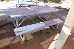 72" x 57" x 30" Metal Picnic Table