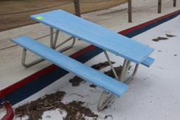 72" x 57" x 30" Metal Picnic Table