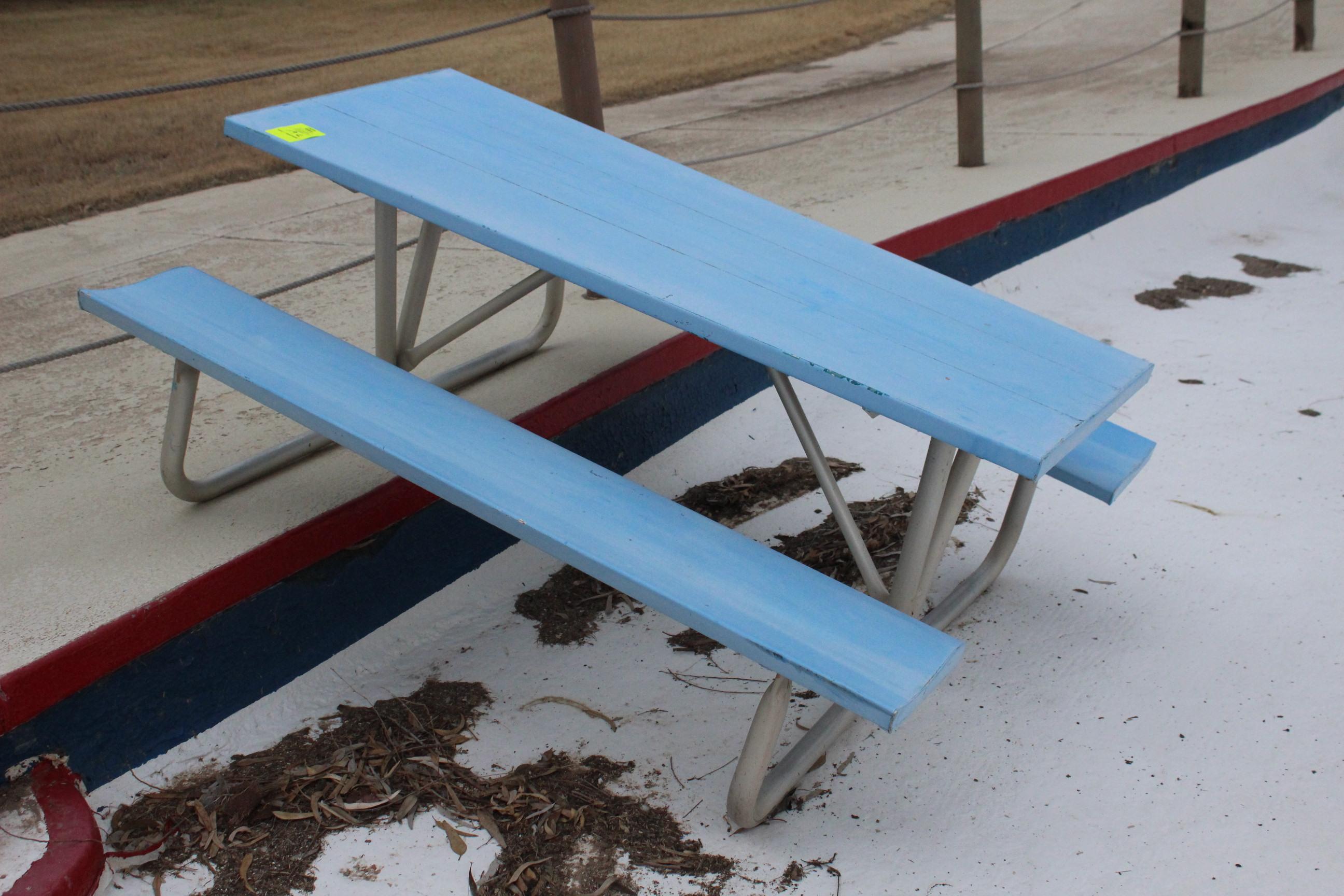 72" x 57" x 30" Metal Picnic Table