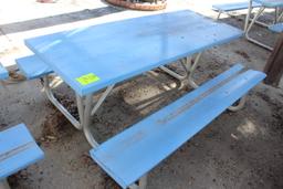 72" x 57" x 30" Metal Picnic Table