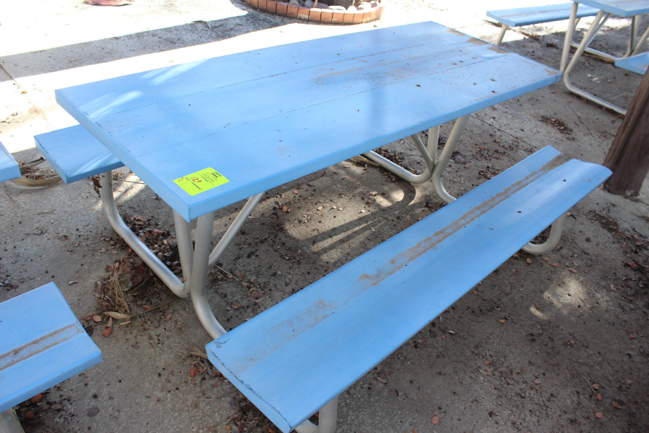 72" x 57" x 30" Metal Picnic Table