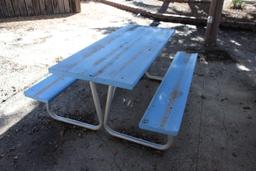 72" x 57" x 30" Metal Picnic Table