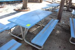 72" x 57" x 30" Metal Picnic Table