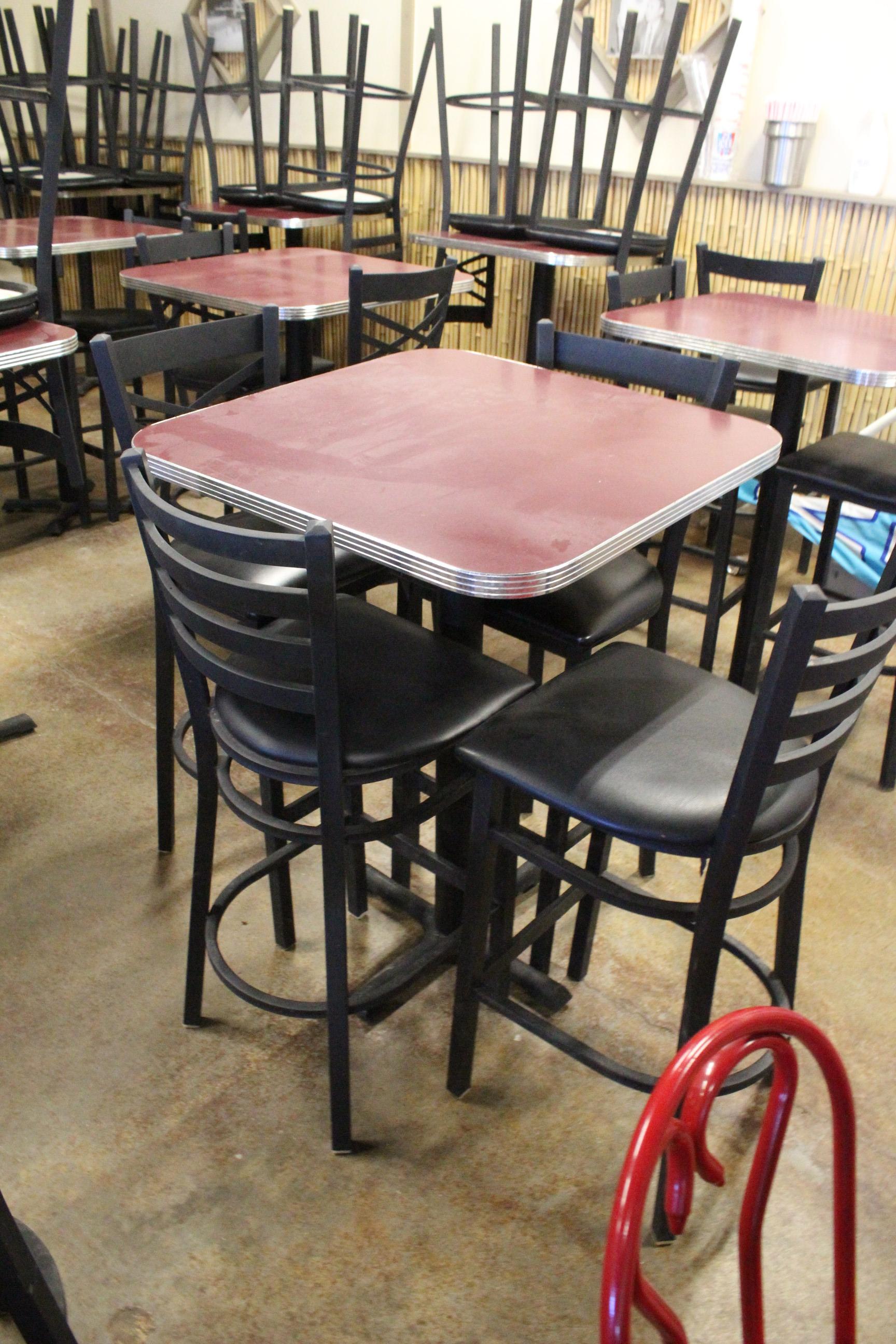 (3) Bar Height Tables And (11) Chairs