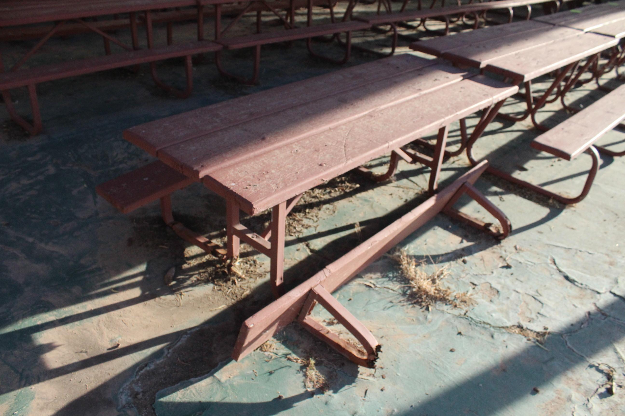 72" x 60" x 27" Wooden Picnic Table