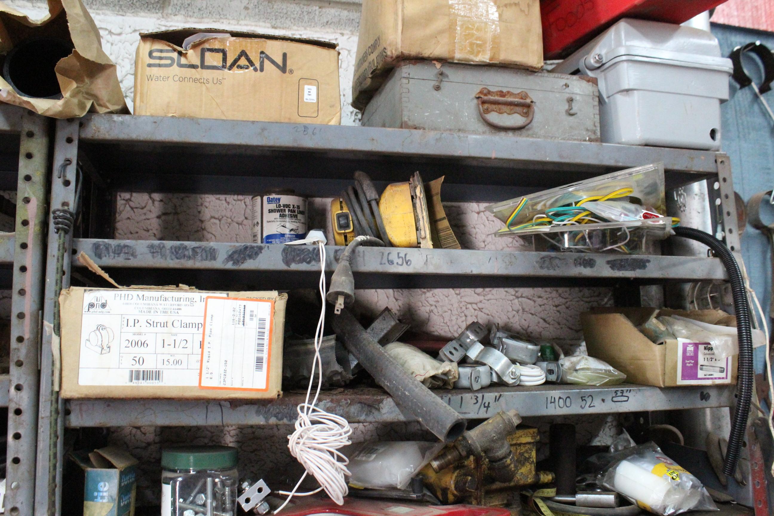 Heavy Duty Metal Shelf And Contents