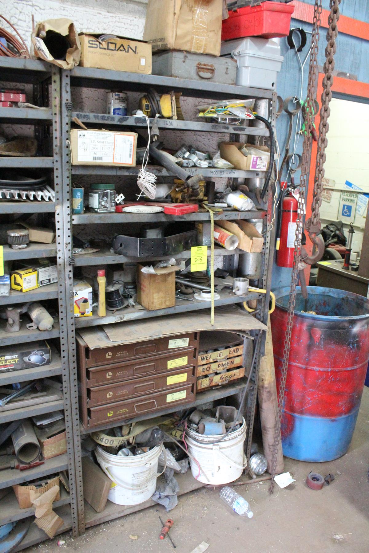 Heavy Duty Metal Shelf And Contents