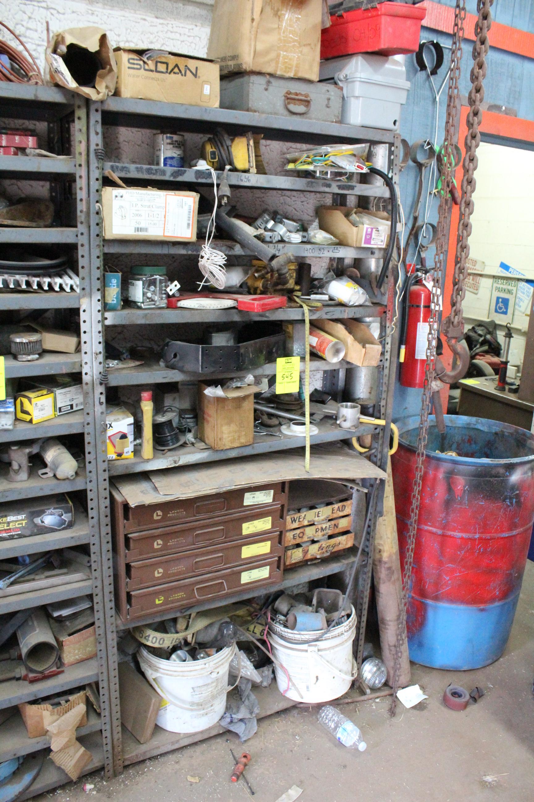Heavy Duty Metal Shelf And Contents