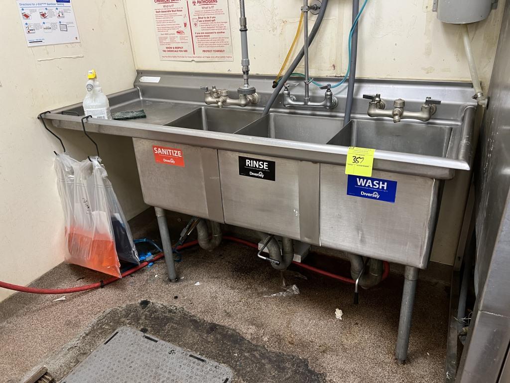 Stainless 3 Compartment Sink