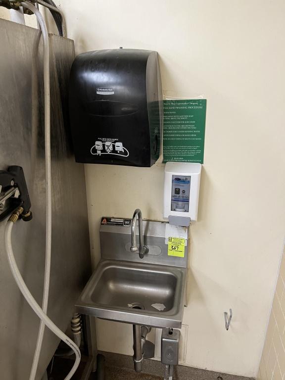 Stainless Hand Sink w/ Paper Towel/Soap Dispenser