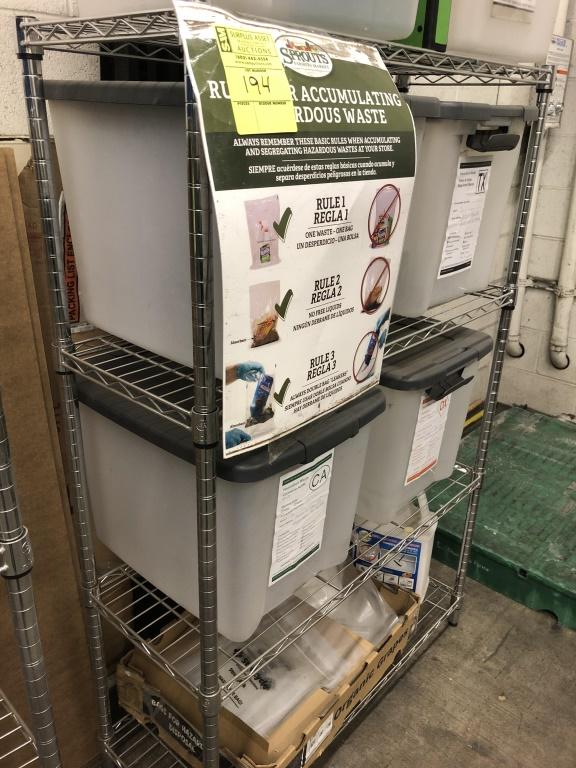 3ft Metro Rack W/ Storage Containers