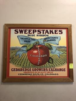 57in x 48in Framed Fruit Signage