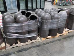 pallets of torpedo trash cans