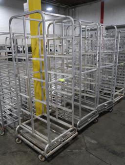 aluminum sheet pan racks, on casters