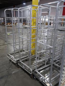aluminum sheet pan racks, on casters