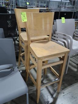 wooden bar height chairs