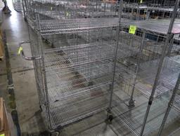 4-tier wire stocking cart