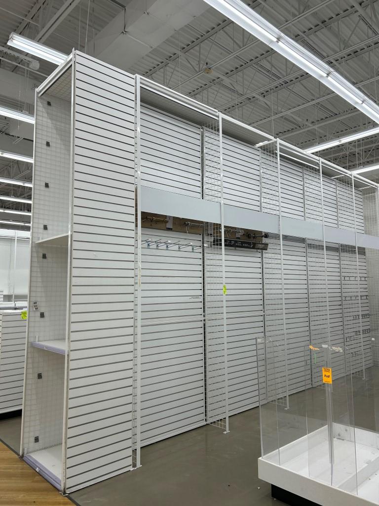 6 Sections Of Grid Rack Shelving