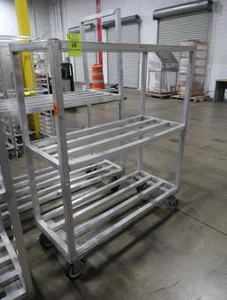 aluminum cooler rack, on casters