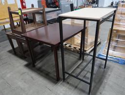group of wooden tables